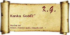 Kanka Godó névjegykártya
